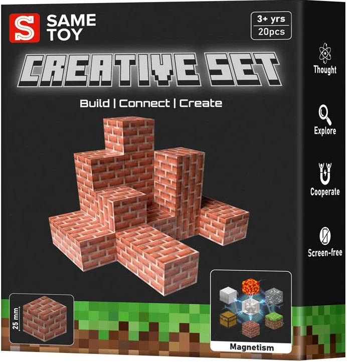 Магнітний конструктор Same Toy Creative Set Brick 20 ел. (MCRAFT-4520-SM)
